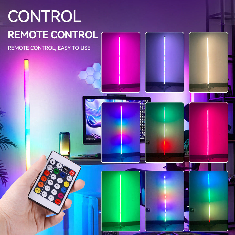 USB Powered LED Lights for Bedroom, Floor Lamp Room Lights,Color Changing Floor LED Light with Remote Control,Decorative Floor Ambient Night Light for Bedroom, Living Room, Game Room,Indoor Lighting, Cozy Lighting for Home Decor