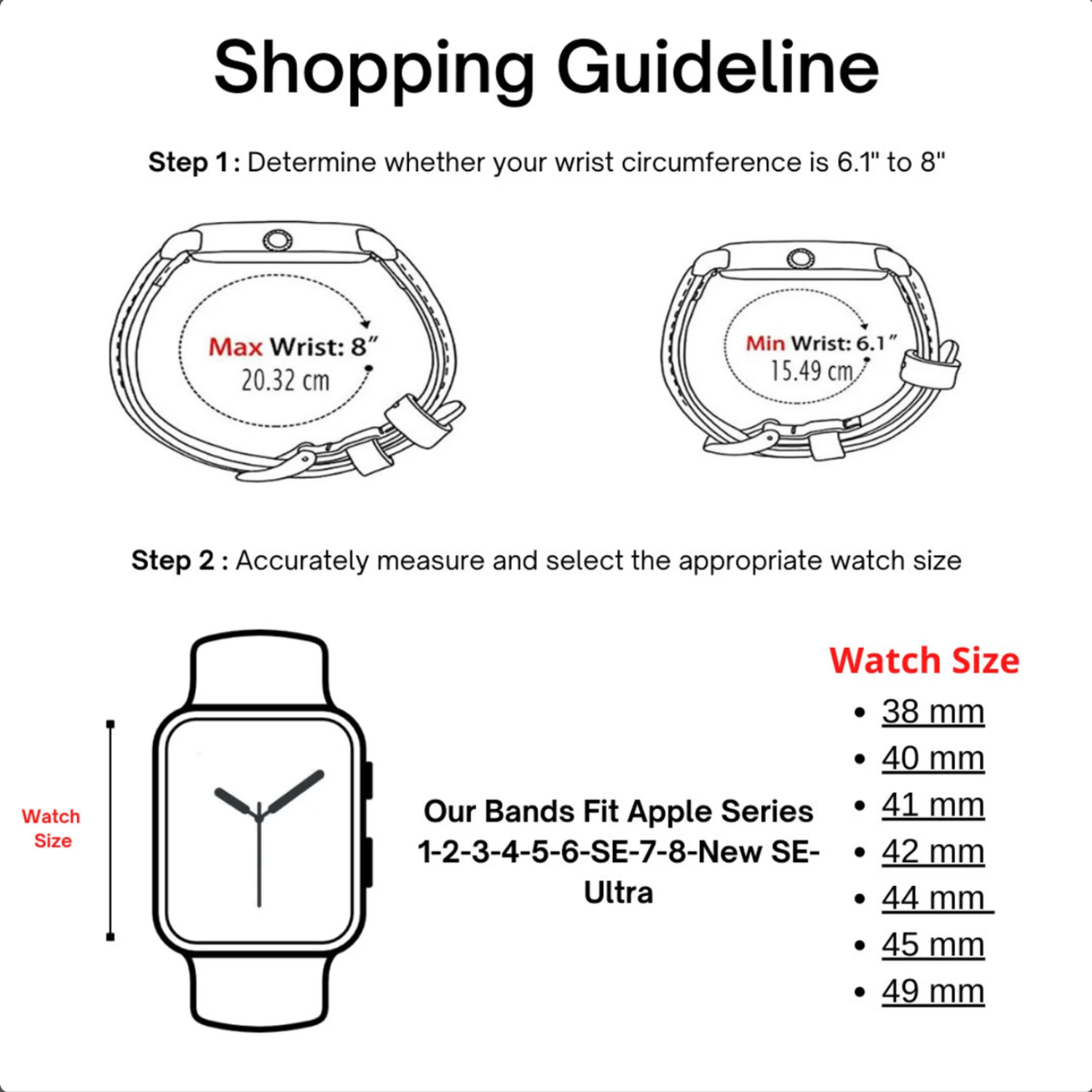 Luxury Double Wrap Rose Gold Leather Apple Watch Band - San Diego