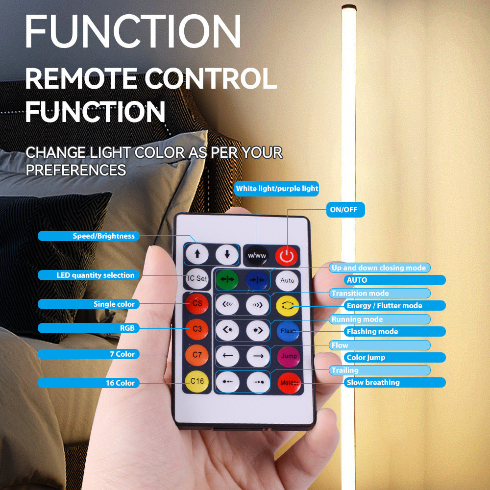 USB Powered LED Lights for Bedroom, Floor Lamp Room Lights,Color Changing Floor LED Light with Remote Control,Decorative Floor Ambient Night Light for Bedroom, Living Room, Game Room,Indoor Lighting, Cozy Lighting for Home Decor