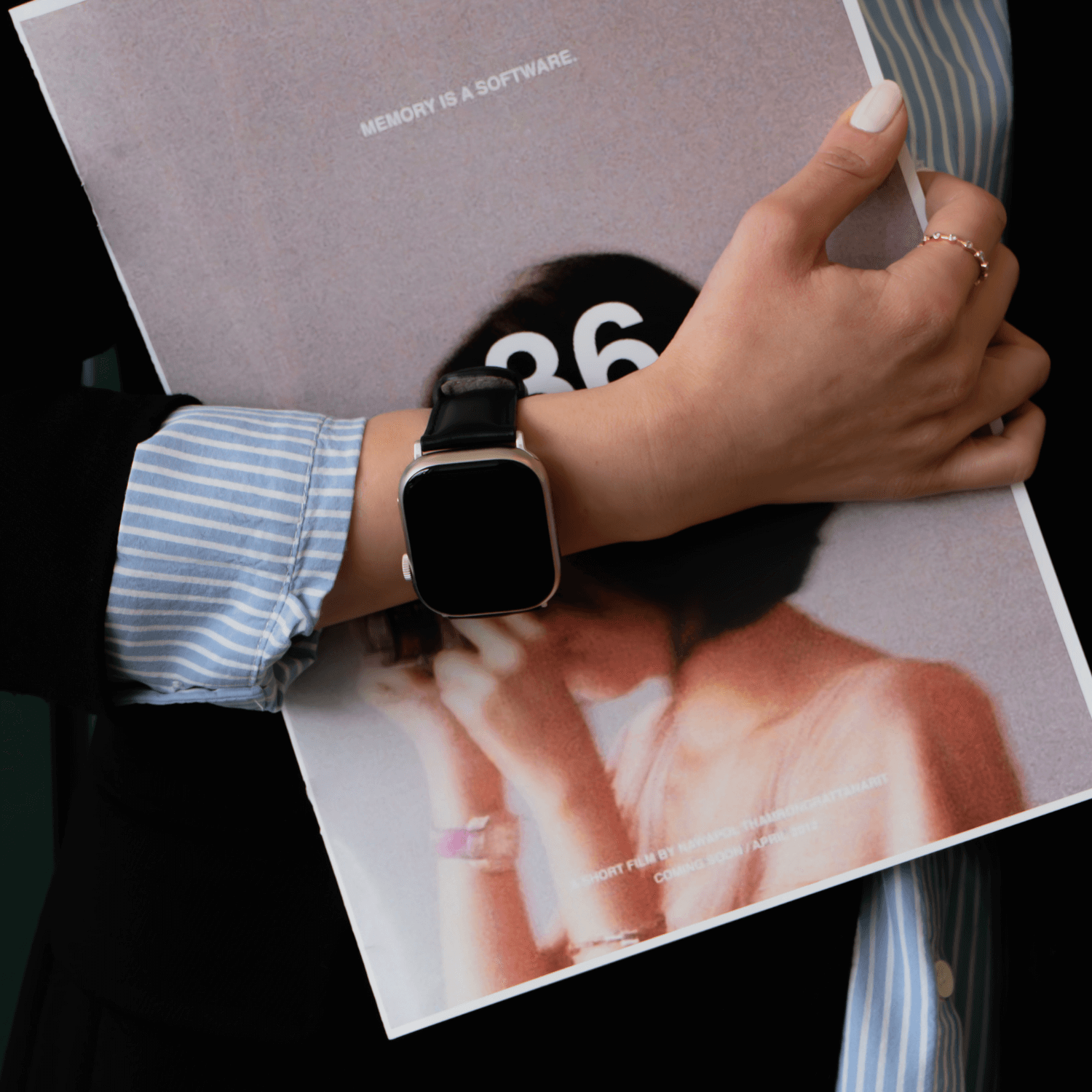 Luxury Double Wrap Rose Gold Leather Apple Watch Band - San Diego