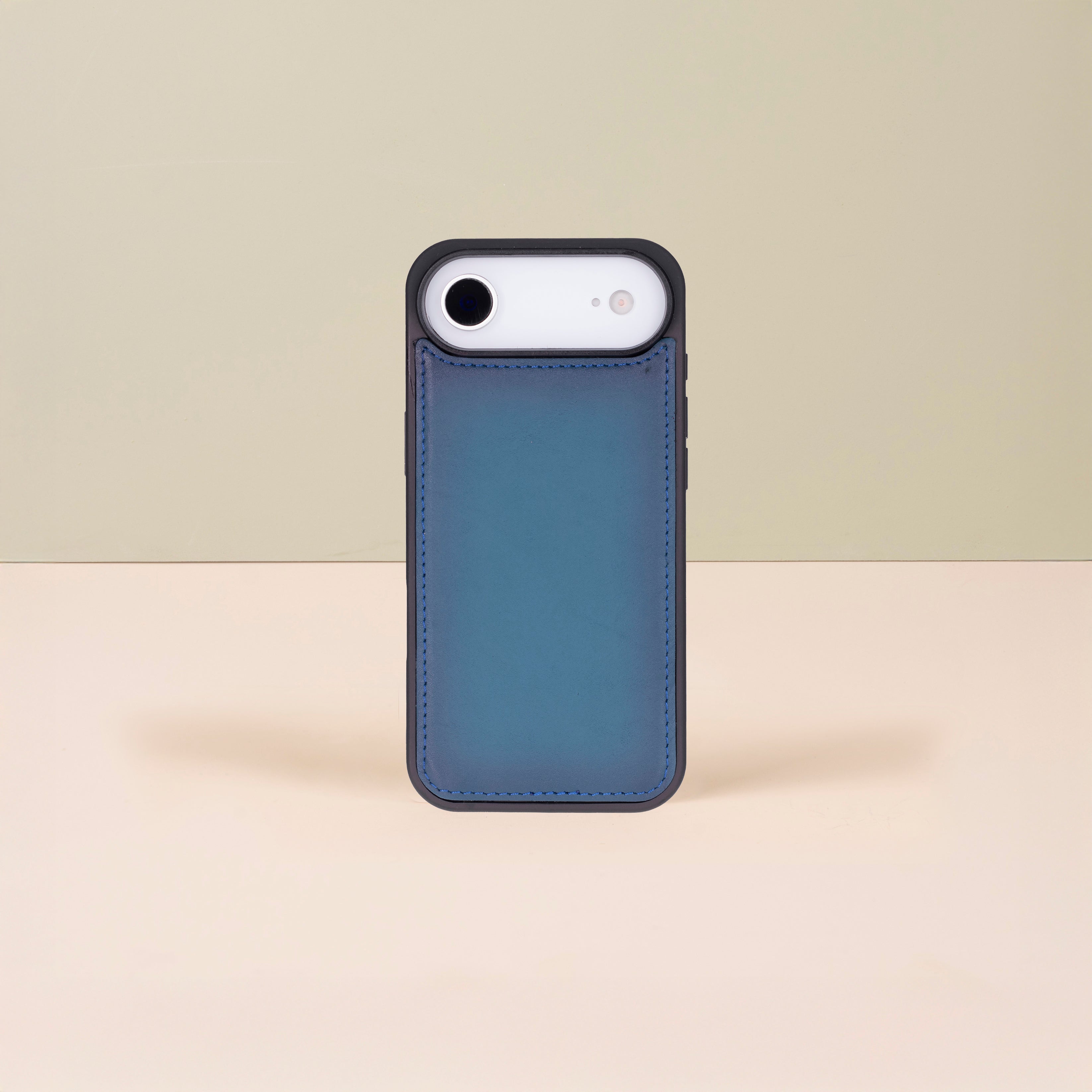Premium Leather iPhone Air Wallet Case – Blue - Austin