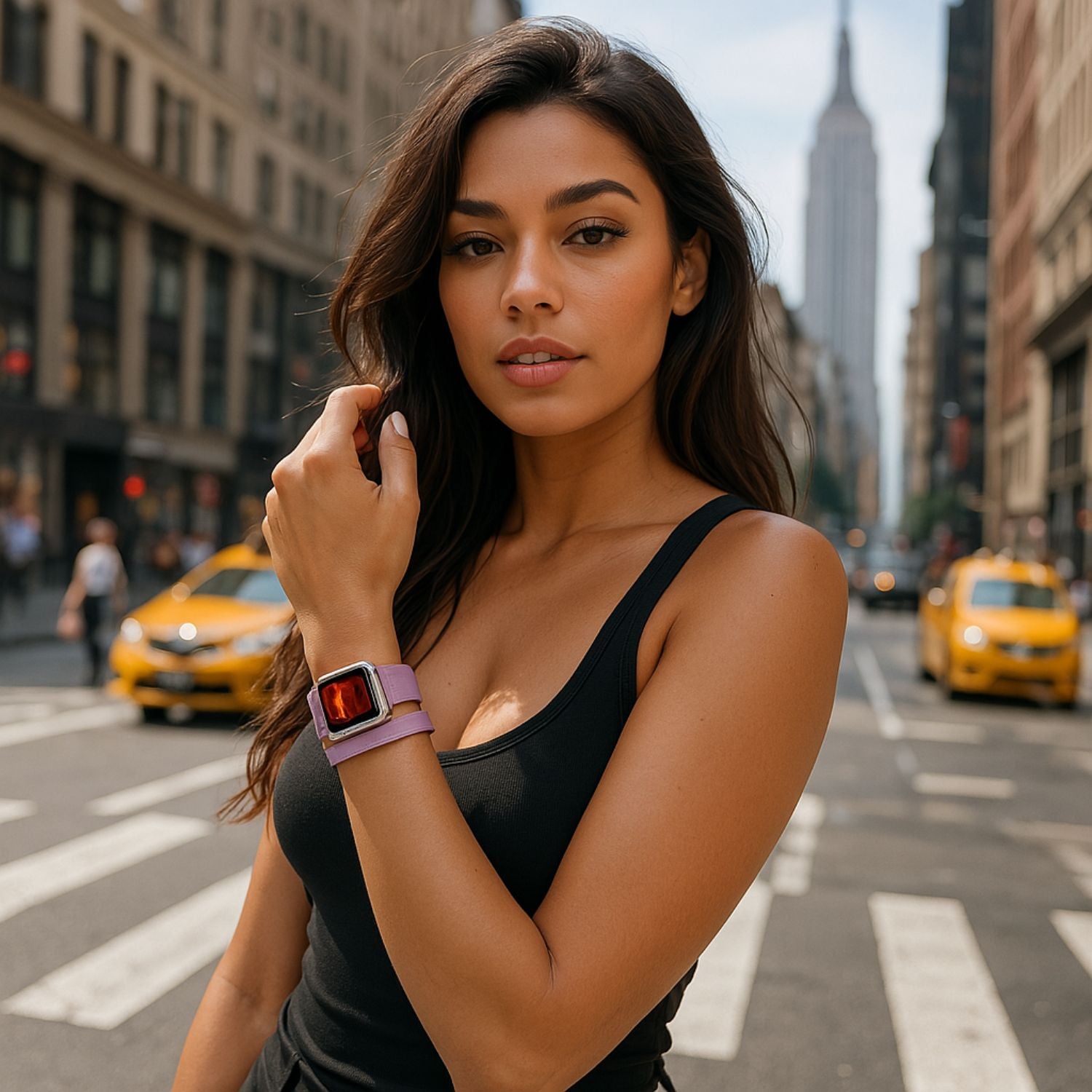 Luxury Double Wrap Rose Gold Leather Apple Watch Band - San Diego
